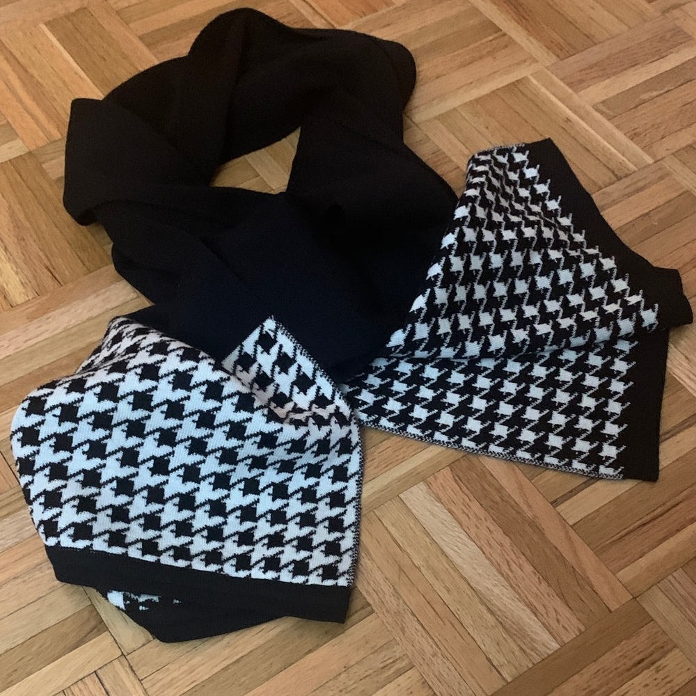 75”x 20” Outlander Shoulder Wrap Houndstooth EUC!